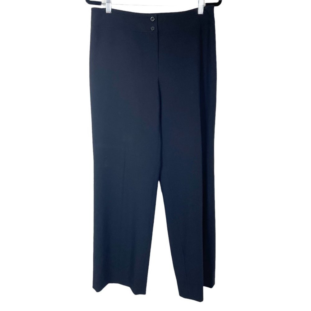 Armani Collezioni Woman's Sz 8‎ Black Straight Leg High Waisted Career Pants